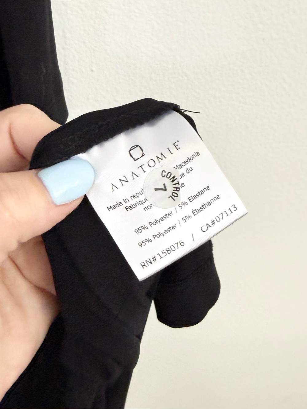 Anatomie Marine Travel Dress Black Wrap Stretch 3/4 Sleeve XL - Picture 4 of 5